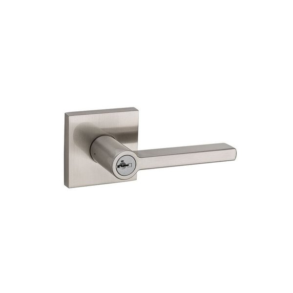 Kwikset Entry Lockset SmartKey Halifax Satin Nickel ANSI/BHMA Grade 2 KW1 1-3/4 Satin Nickel 97402-812